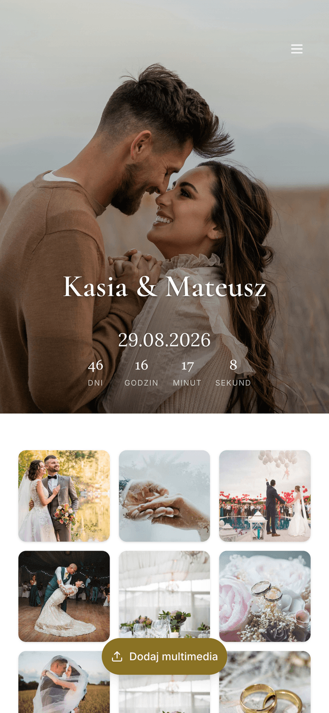Wedding App Interface