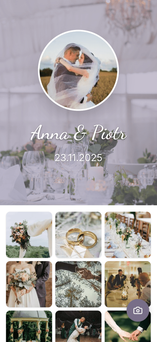 Wedding App Interface